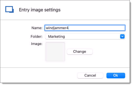 Entry image settings