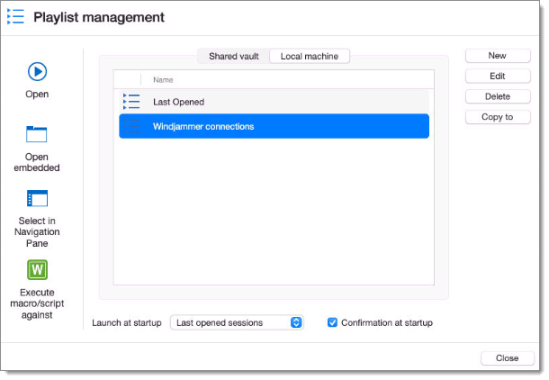 Playlist management options