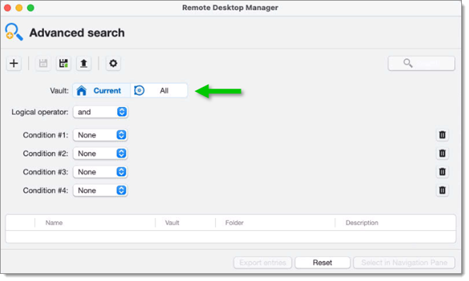 Select Current or All