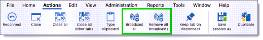 Broadcast buttons