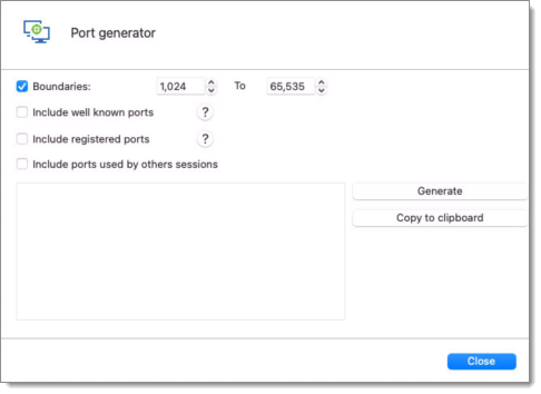 Port generator