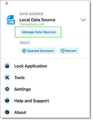 Manage Data Sources
