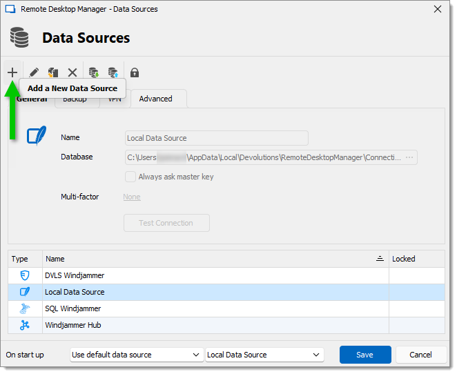 Add a new data source