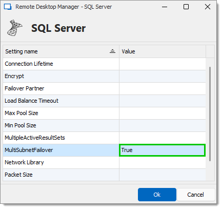 Set MultiSubnetFailover to True