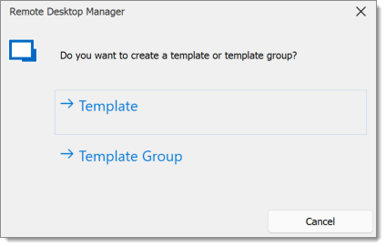 Create a Template or Template group