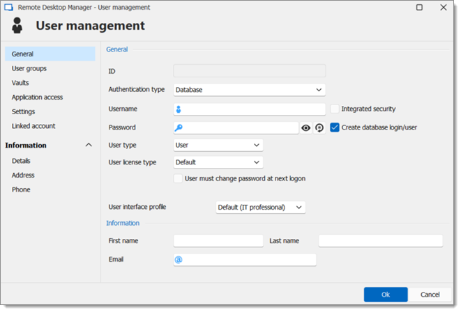 User management – General