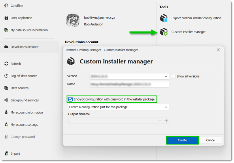 Custom installer manager