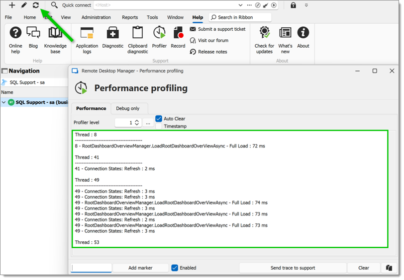 Performance profiling