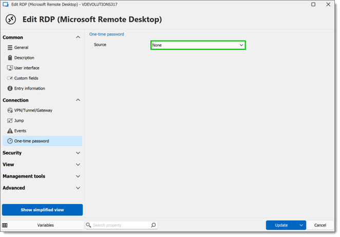 Set OTP Source setting to None