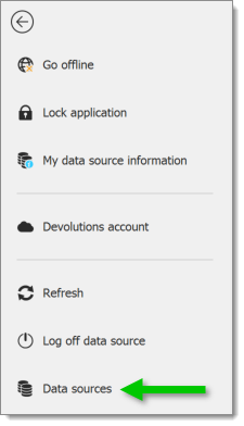 Remote Desktop Manager data sources section