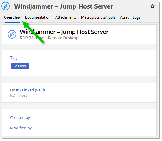 Dashboard tabs – Overview