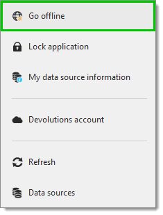 File – Go offline