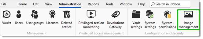 Administration – Image management