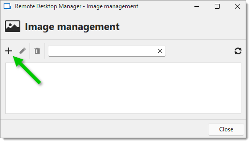 Image management – Add (+)