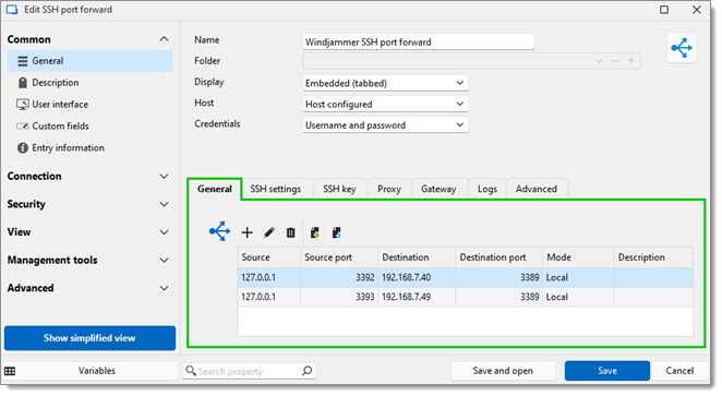 SSH port forward – General