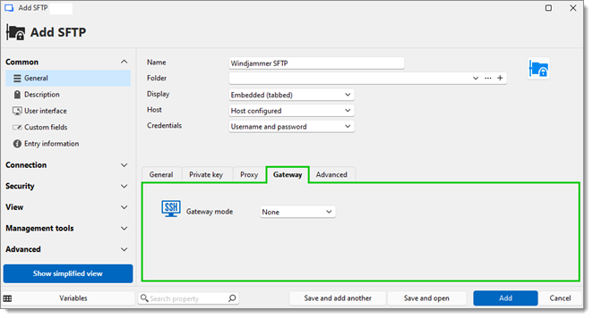 SFTP – Gateway