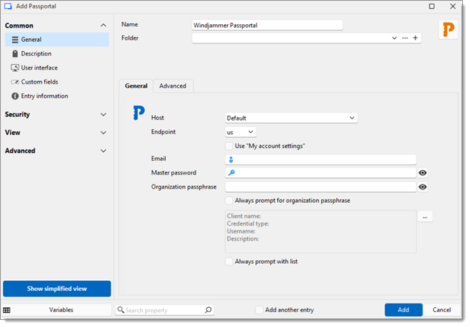 Passportal General settings