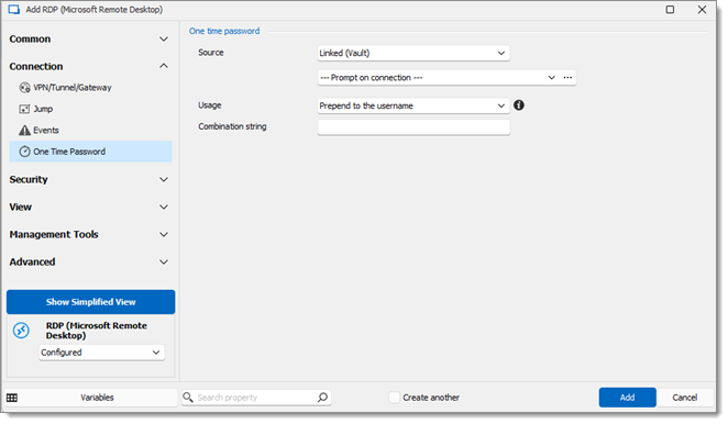 Connexion – Mot de Passe à Usage Unique