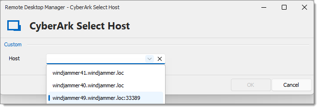 Selecting only an allowed host