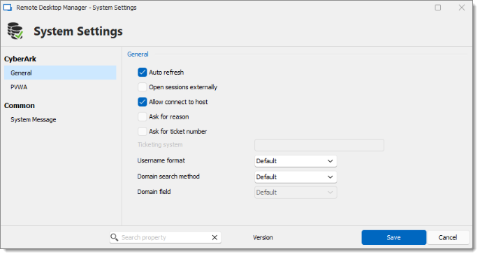 Visualiser les Paramètres Système Remote Desktop Manager