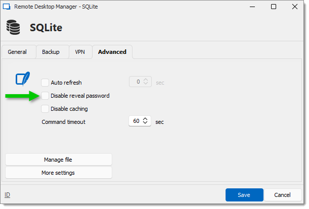 Disable reveal password