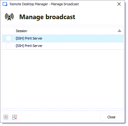 Manage broadcast