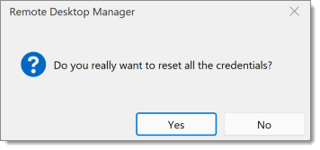 Batch edit – Reset all saved credentials