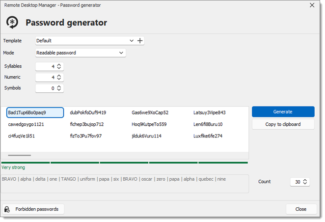 Password generator – Readable password