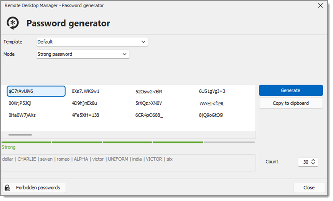 Password generator – Strong password