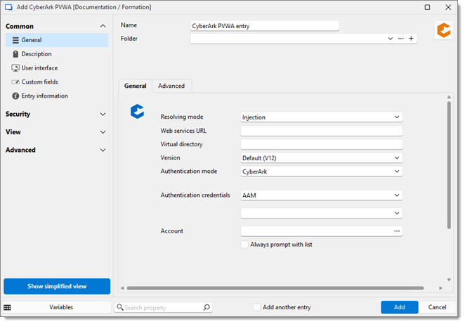 CyberArk PVWA (Credentials)