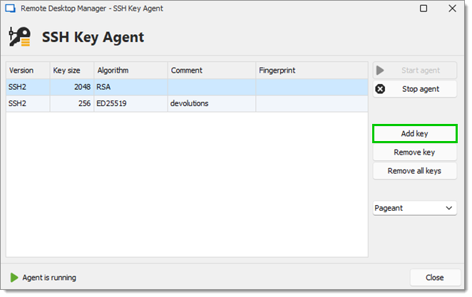 ssh Key Agent – Add Key