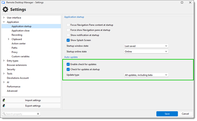 Go to File – Settings – Application – Application startup – Auto update
