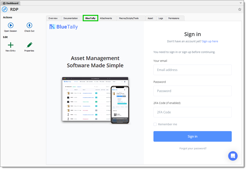 IT Asset Management tab