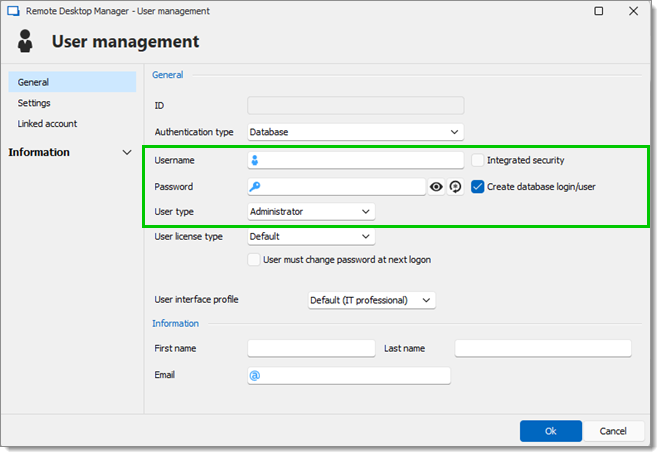 Create a Administrator Account