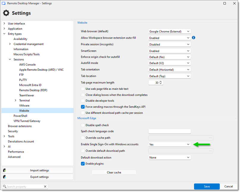 Enable single-sign-on with Windows accounts