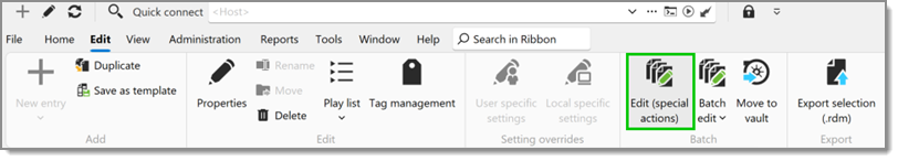 Edit Toolbar