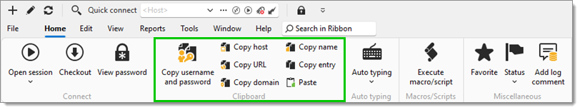 Home – Copy options