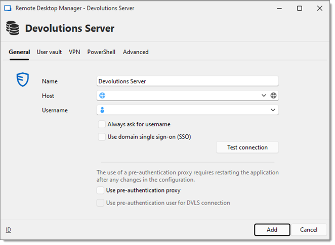Data source configuration