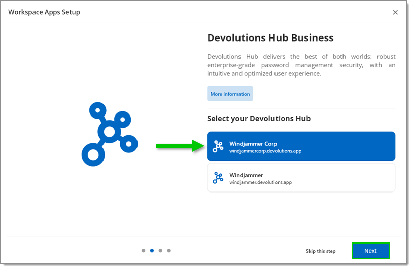 Hub selection