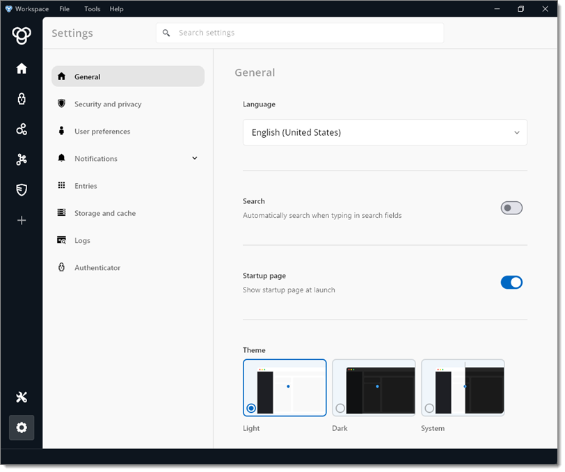 File - Settings
