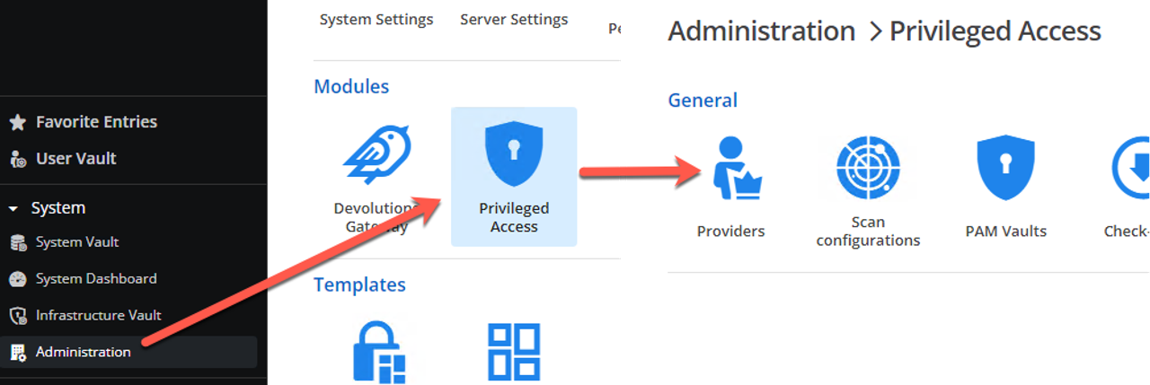 Administration – Privileged access – Providers