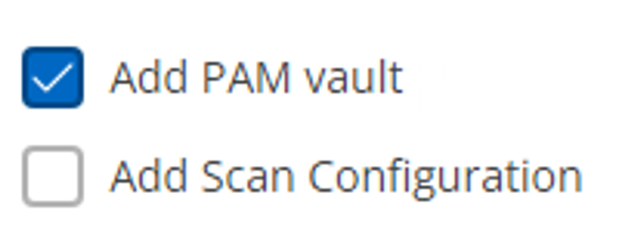 Add PAM vault