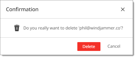 Delete confirmation