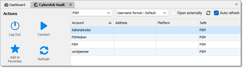 Accounts View