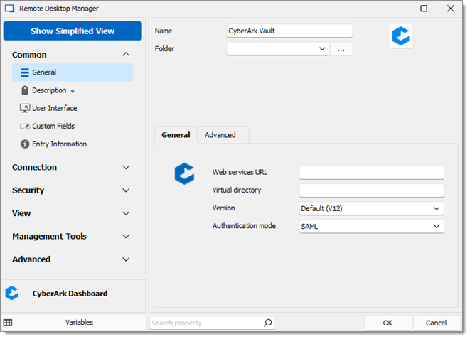 Configuration SAML du tableau de bord CyberArk