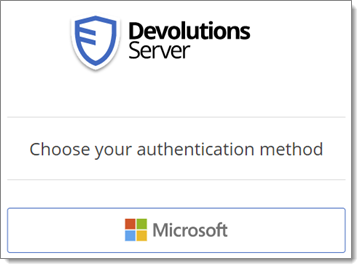 Méthode d'authentification Microsoft