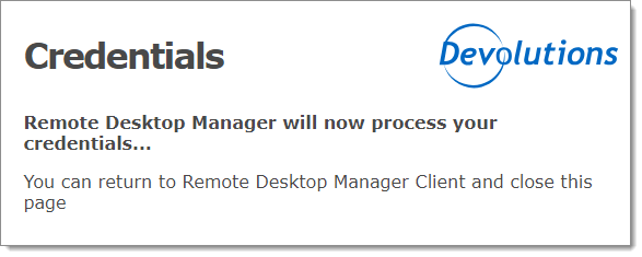 Remote Desktop Manager traitera maintenant vos identifiants