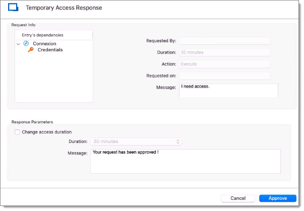 Temporary Access Response