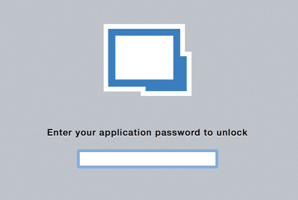 Enter application password
