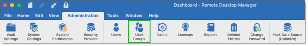Administration - User Groups